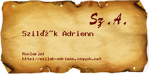 Szilák Adrienn névjegykártya